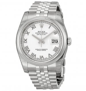 Réplique Rolex Datejust Blanc Roman Cadran Jubile Bracelet 116200WRJ