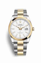 Réplique montre Rolex Datejust 36 Jaune Roles jaune 18 ct 126203 m126203-0020
