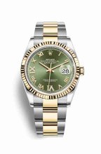 Réplique montre Rolex Datejust 36 Jaune Roles jaune 18 ct 126233 m126233-0026