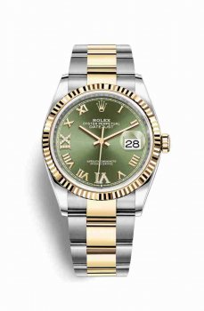 Réplique montre Rolex Datejust 36 Jaune Roles jaune 18 ct 126233 m126233-0026