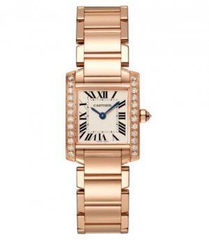 Replique Montre Cartier Tank Francaise Petit Or Rose & Diamants WJTA0022