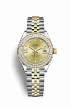 Réplique montre Rolex Datejust 28 Jaune Roles jaune 279383RBR m279383rbr-0021