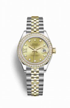 Réplique montre Rolex Datejust 28 Jaune Roles jaune 279383RBR m279383rbr-0021