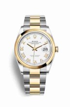 Réplique montre Rolex Datejust 36 Jaune Roles jaune 18 ct 126203 m126203-0030