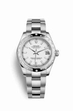 Réplique montre Rolex Datejust 31 Blanc Roles en blanc 178344 Blanc Cadran m178344-0051