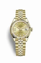Réplique montre Rolex Datejust 28 jaune 18 ct 279178 m279178-0014