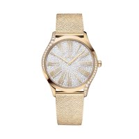Omega De Ville Tresor 36mm Replique montre pour femme Argent - Or Moonshine O42855366099002