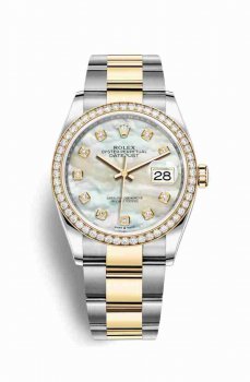 Réplique montre Rolex Datejust 36 Jaune Roles jaune 18 ct 126283RBR A17365C9/BD67/225S/A18S.1