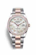 Réplique montre Rolex Datejust 36 Everose Roles 18 ct Everose 126281RBR m126281rbr-0010