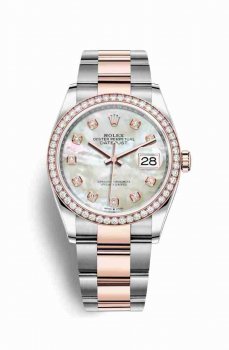 Réplique montre Rolex Datejust 36 Everose Roles 18 ct Everose 126281RBR m126281rbr-0010