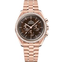 Omega Speedmaster Professional Moonwatch 3861 Sedna Or Diamant Bracelet Marron 310.55.42.50.13.001