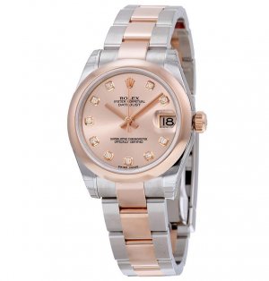 Réplique Rolex Datejust Rose Cadran Automatique Inoxydable Acier et 18kt Or Rose 178241PDO