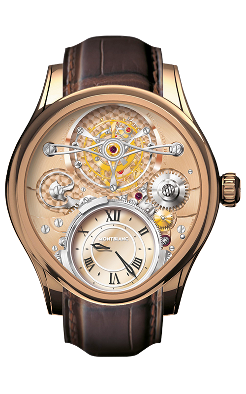 Réplique Montblanc Villeret 1858 Haute Complication Tourbillon Bi-cylindrique Montre 106495