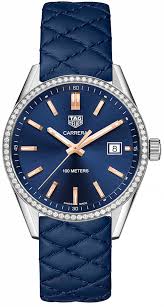 Réplique de montre Tag Heuer Carrera marine cadran lunette dames WAR1114.FC6391