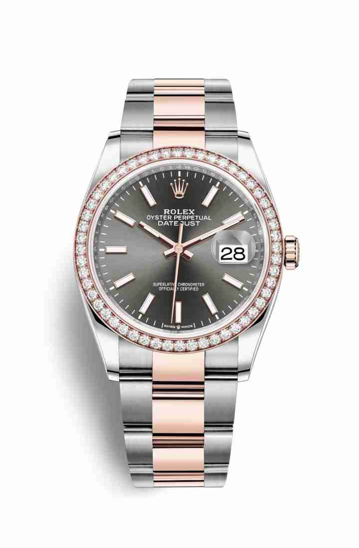 Réplique montre Rolex Datejust 36 Everose Roles 18 ct Everose 126281RBR m126281rbr-0002