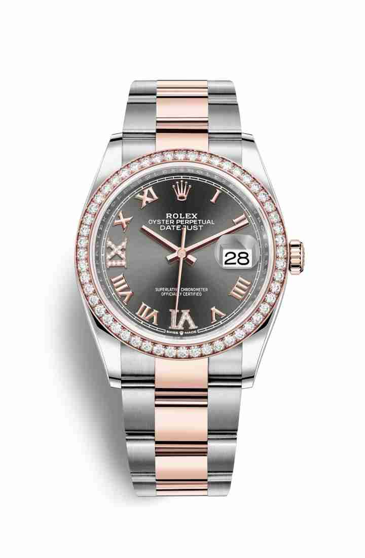 Réplique montre Rolex Datejust 36 Everose Roles 18 ct Everose 126281RBR m126281rbr-0012