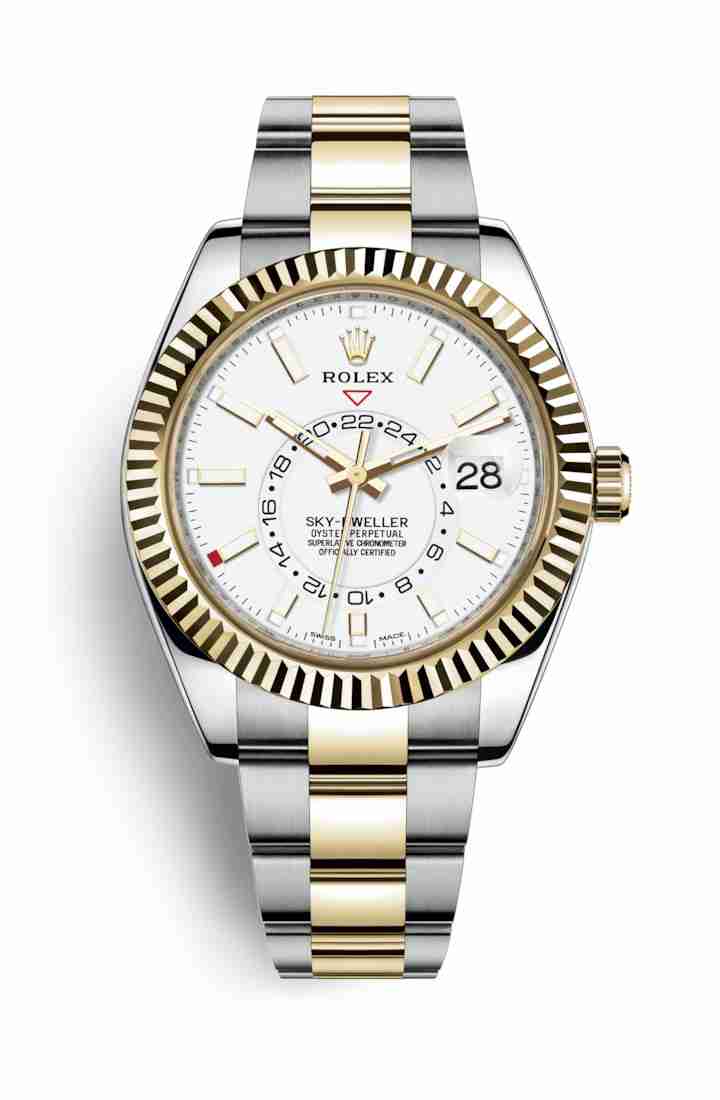Repique de montre Rolex Sky-Dweller Jaune Roles jaune 18 ct 326933 m326933-0009
