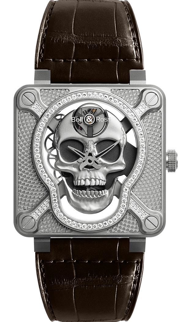 Réplique Montre Homme Bell & Ross Aviation Instruments Limited Edition BR01-SKULL-SK-LGD