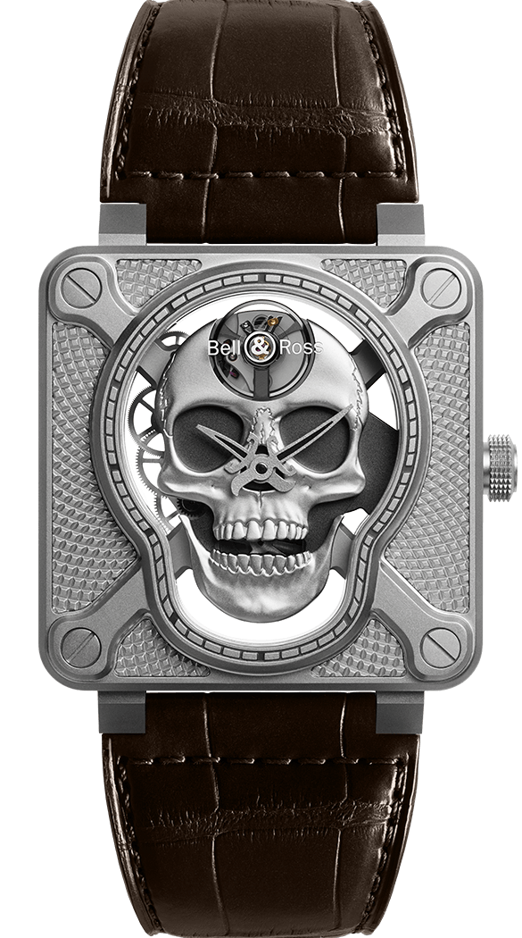 Réplique montre Homme Bell & Ross Aviation Instruments Limited Edition BR01-SKULL-SK-ST