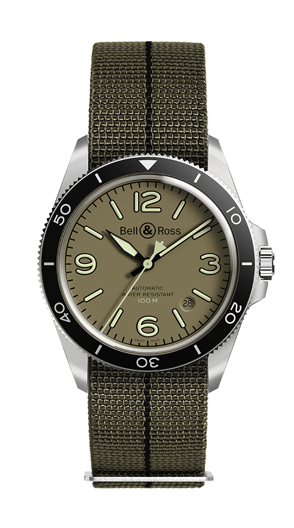 Réplique montre Bell & Ross BR V2-92 Vert Militaire BRV292-MKA-ST / SF