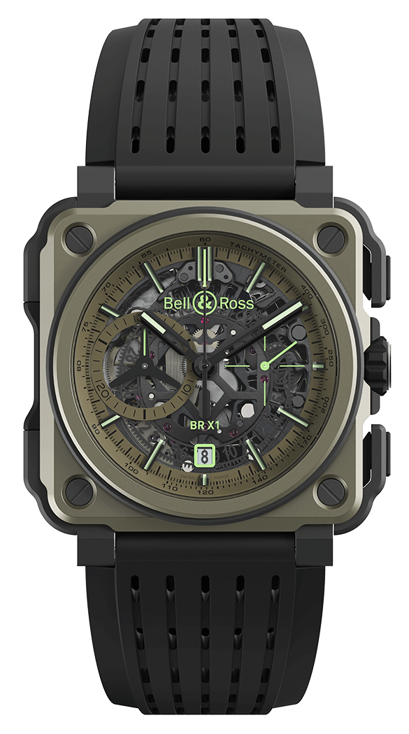 Réplique montre Bell & Ross Experimental BR-X1 Montre Militaire Kaki Titane Edition Limitee BRX1-CE-TI-MIL