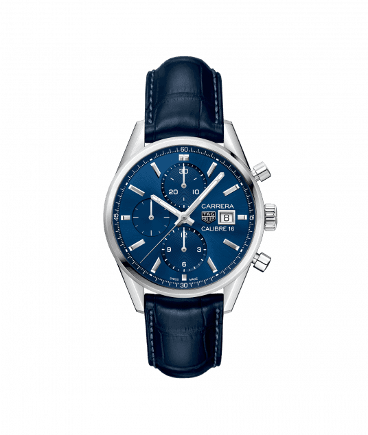 qualite superieure Réplique TAG Heuer Carrera Calibre 16 Chronographe Automatique Cadran bleu pour hommes