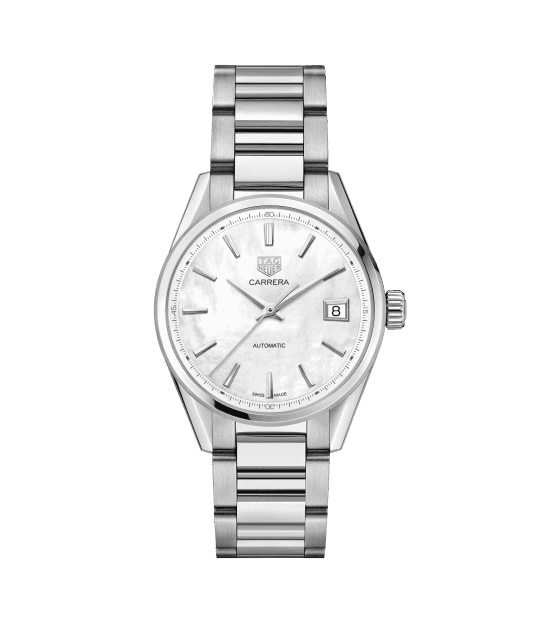 AAA Réplique Montre TAG Heuer Carrera Calibre 5 Pour dames Automatique Cadran blanc Pour dames WBK2311.BA0652