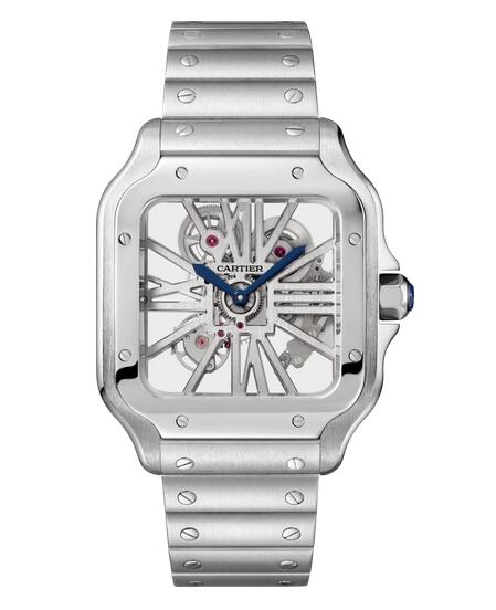 Réplique montre Cartier Santos De Cartier Grand Squelette WHSA0015