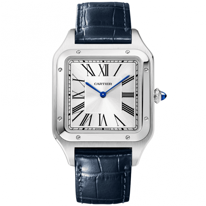 Cartier Santos Dumont XL acier et cadran argente WSSA0032