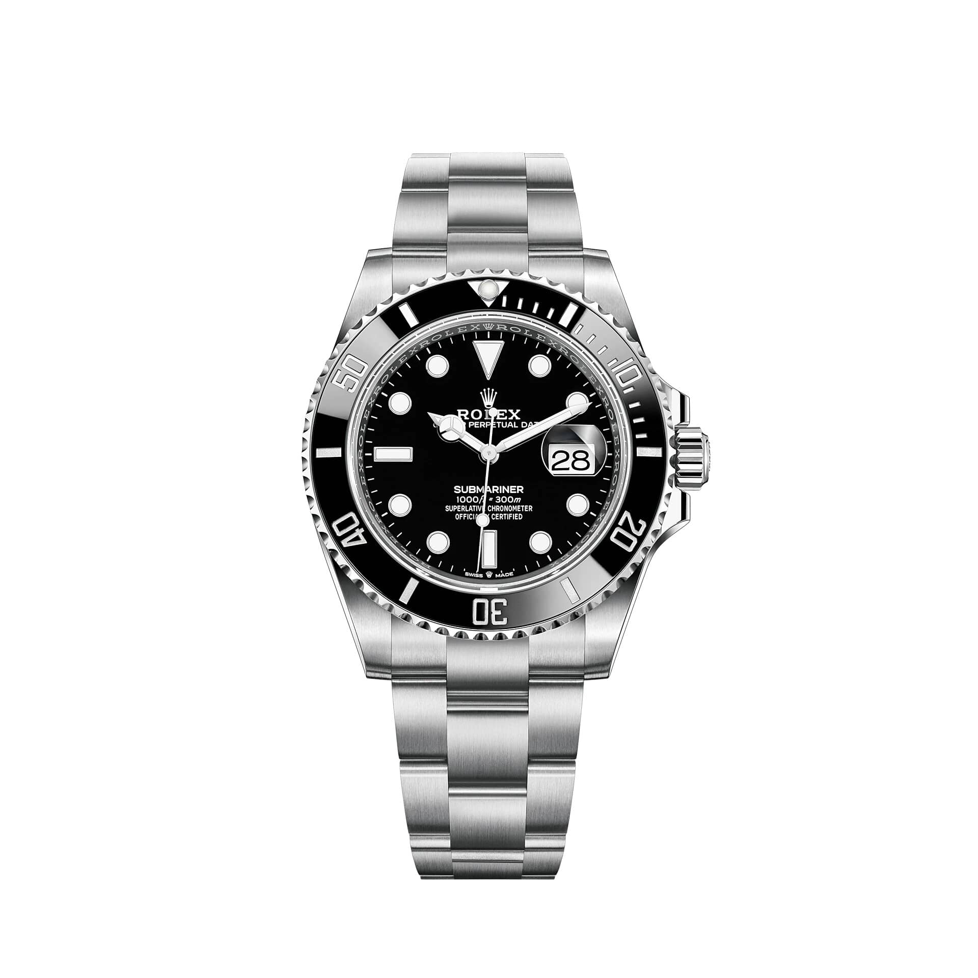 Réplique montre Rolex Submariner Date Oystersteel Noir Cerachrom Lunette 41mm
