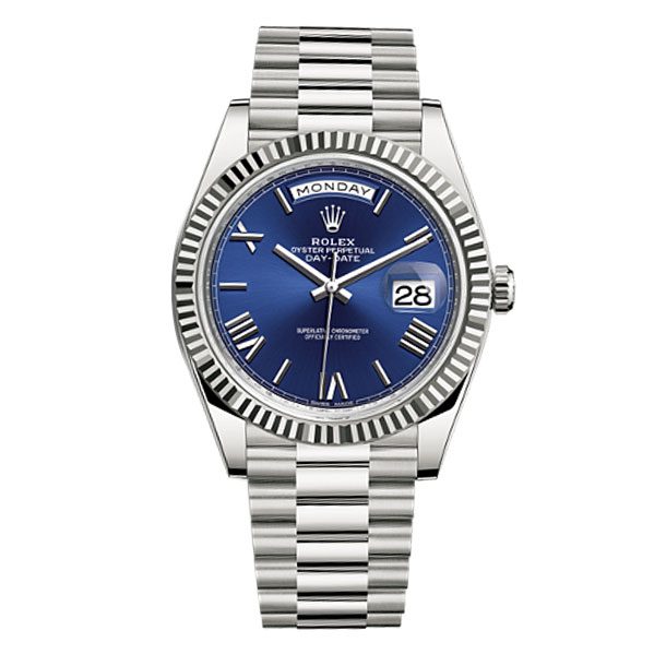 rolex day date 40 blue dial