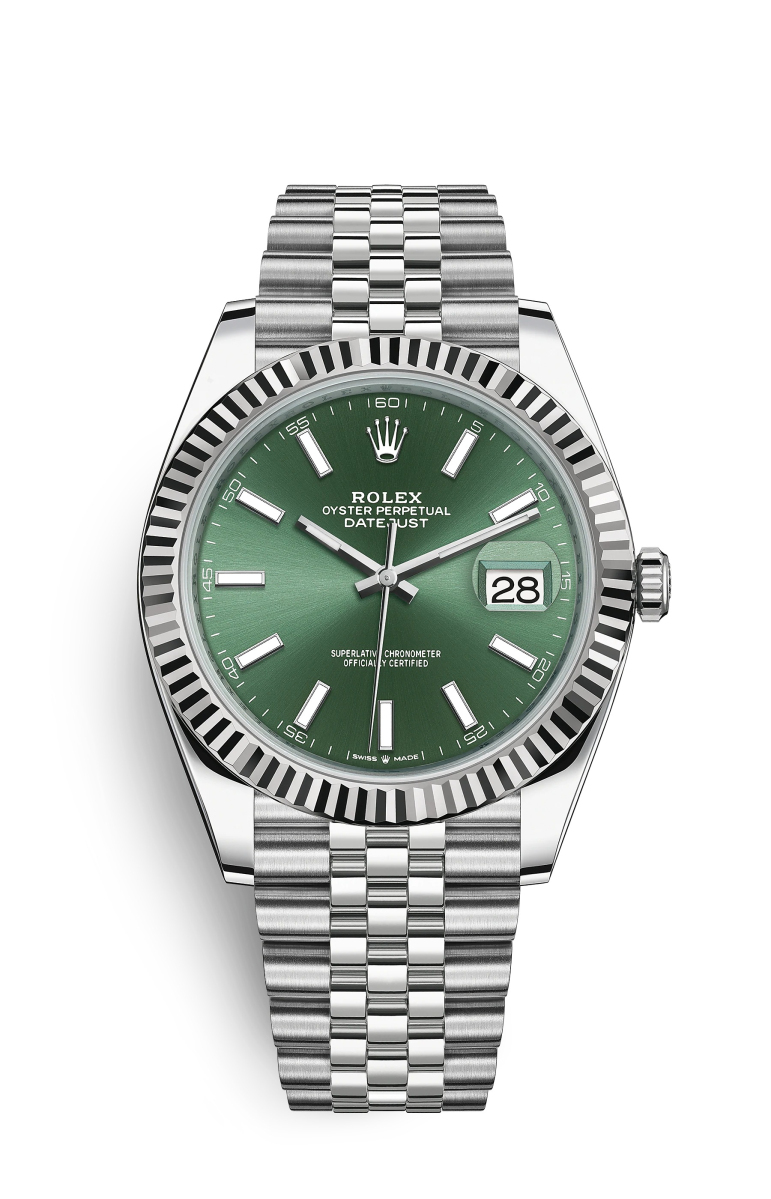 Copie de Rolex Datejust 41 OysterAcier and Blanc Or M126334-0028