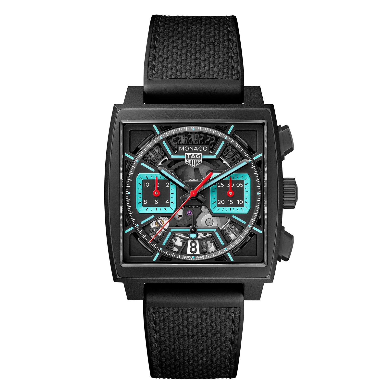 TAG Heuer Monaco Chronographe 39mm Montre Replique Homme Titane Turquoise CBL2184.FT6236
