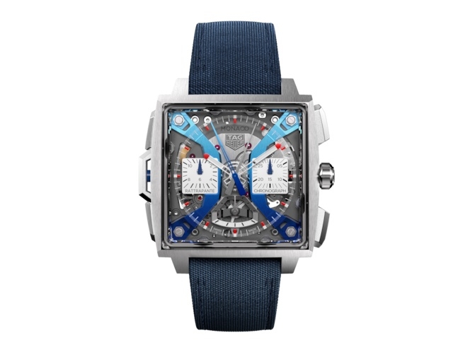TAG Heuer Monaco Chronographe a rattrapante Bleu Original CBW2182.FC8339