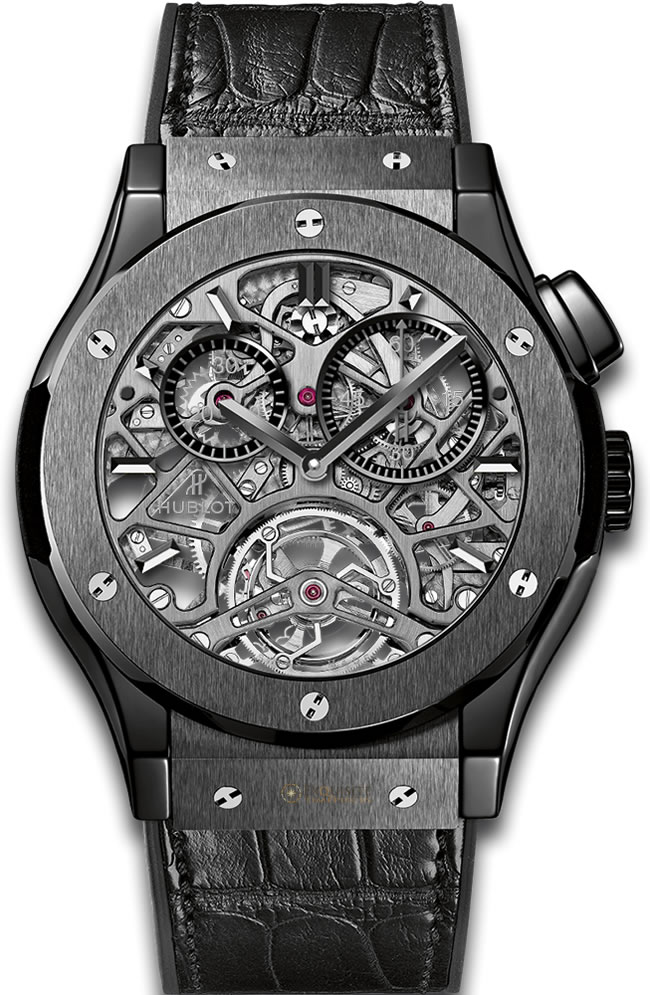 Hublot squelette noir sales