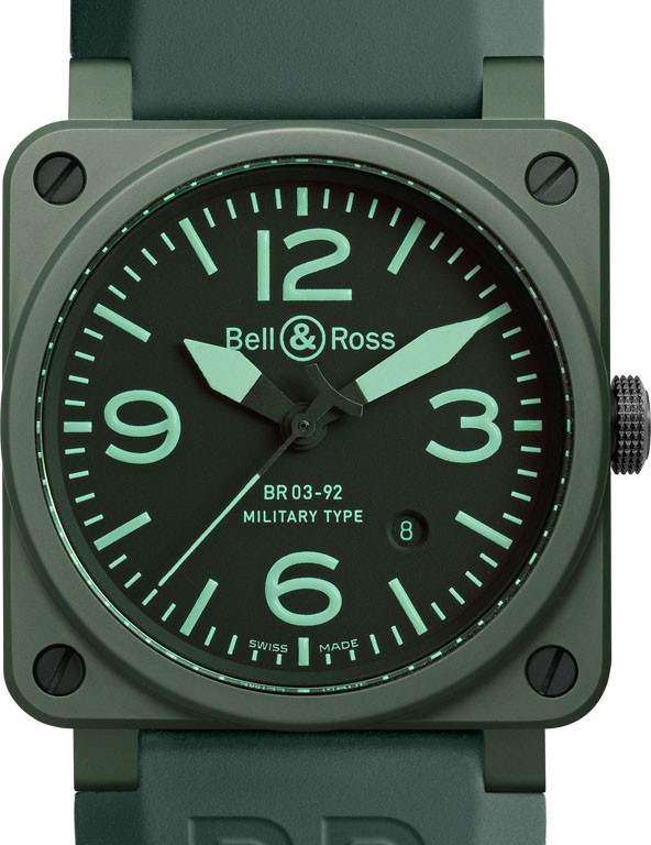 Réplique Bell & Ross BR 03-92 Vert Military Ceramic Montre