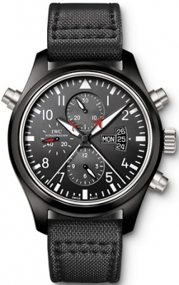 Réplique IWC Montres d'Aviateur Double Chronographe Haut GUN Hommes Montre IW379901