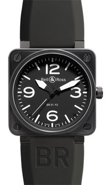 Réplique Bell & Ross BR 01-92 Automatique noir de carbone Hommes Montre