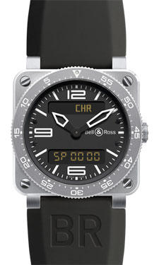 Réplique Bell & Ross BR03-Instrument Type Aviation Carbon