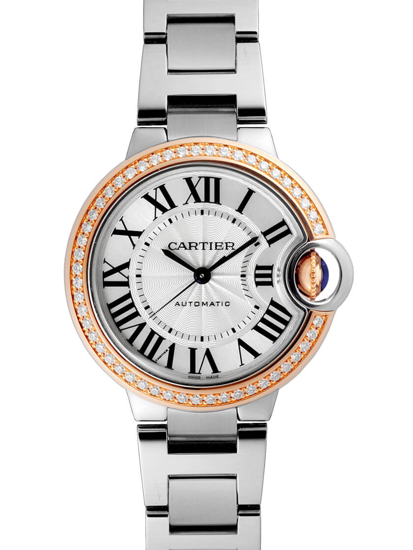 R plique Montre Cartier Ballon Bleu WE902080 argent Dial Acier